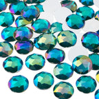 John Bead 200 Pieces 16mm, Turquoise AB, Acrylic Round Flat Back Rhinestones by JohnBead