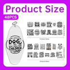 48PCS UV DTF Stickers Dog Quotes Transfer Sticker - Image 2