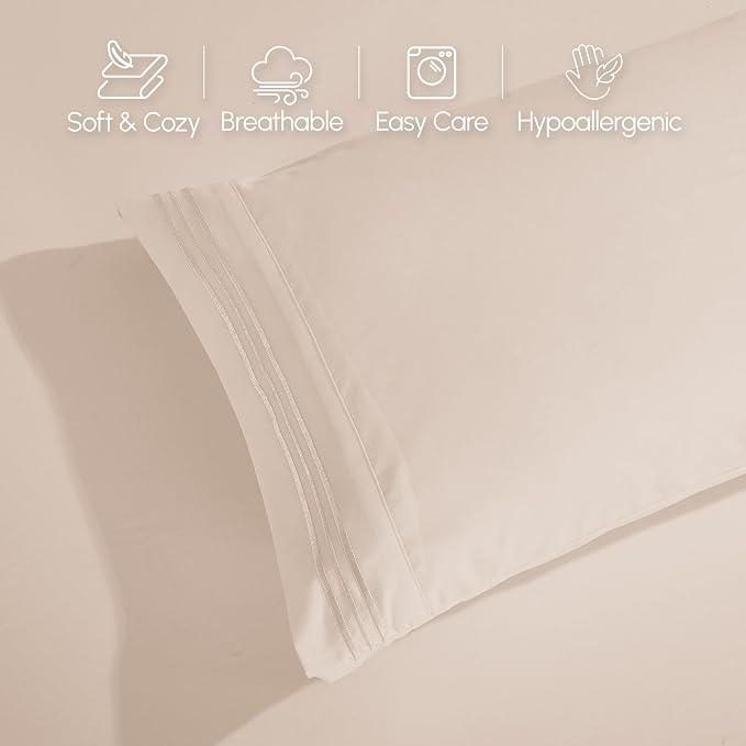 Elegant Comfort Luxurious 1500 Premium Hotel Quality Microfiber 4-Piece Sheet - Image 8