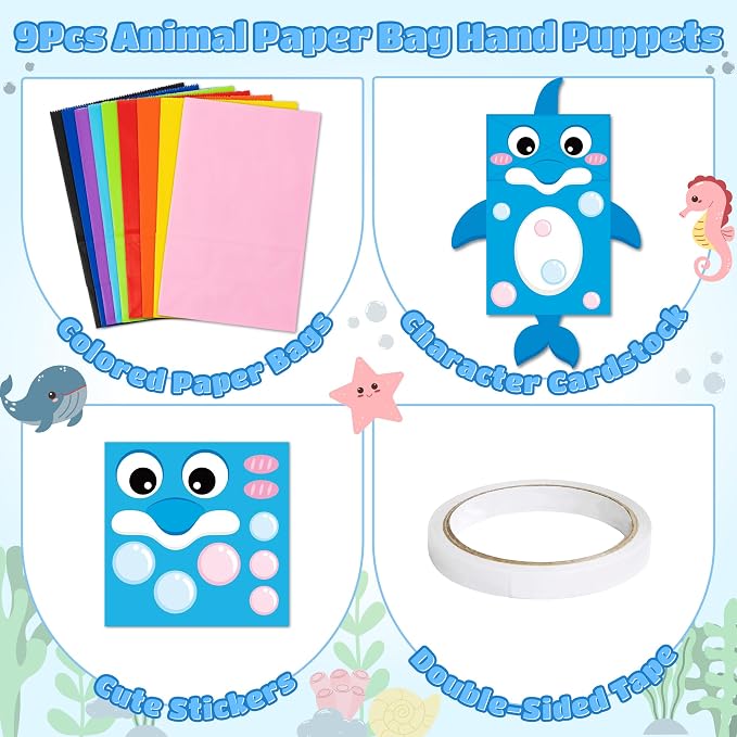 WATINC 9Pack Hand Puppet Art Craft - Image 2
