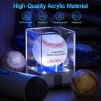 Baseball Display Case with Led Light, Acrylic Baseball Case - Image 4