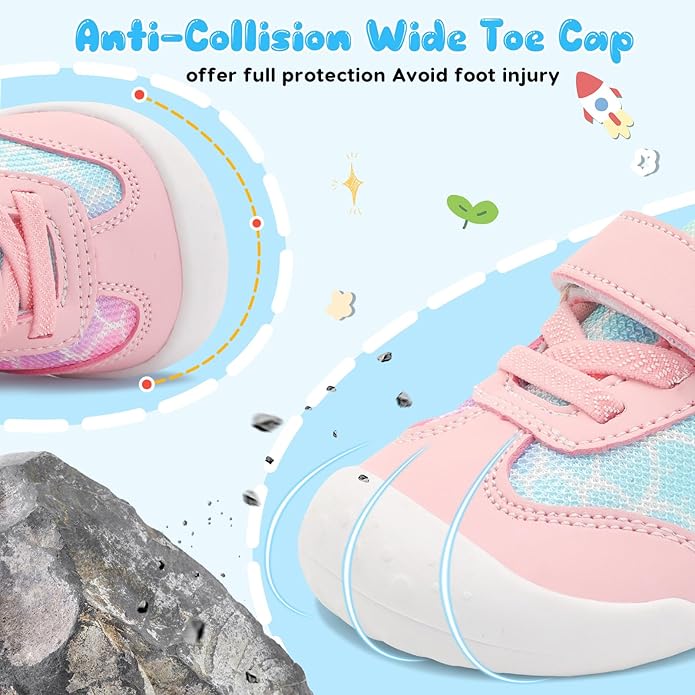 Scurtain Baby Shoes Boy Girl First Walking Shoe Infant Crib Breathable Sneakers Lightweight Barefoot Shoes for Babies