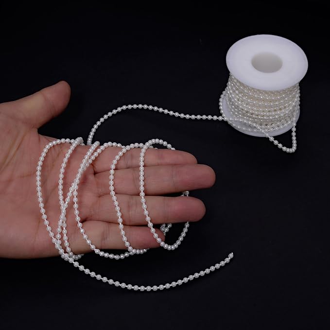 3mm Millet Beads Crafts Faux Pearl Beads Garland Pearl Bead Roll Strand of - Image 3