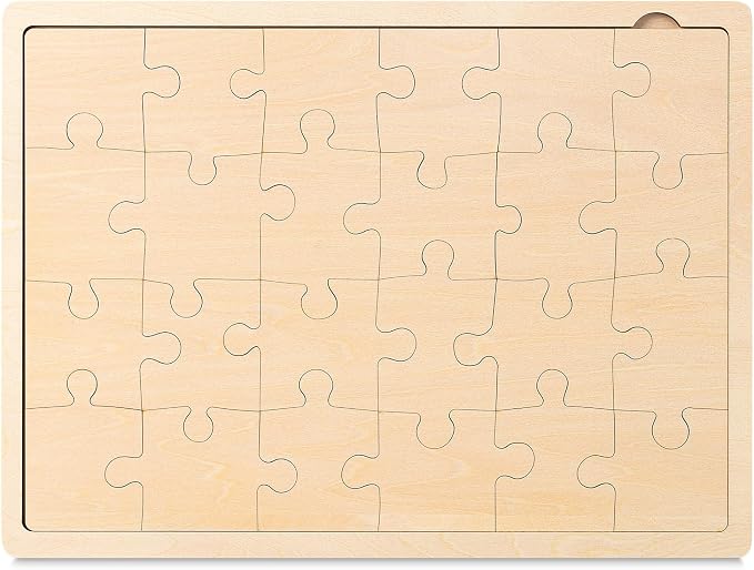 Mr. Pen- Blank Wooden Puzzle, 24 Pieces, 11.8" x 8.8" | Wooden Blank Puzzles to by MrPen