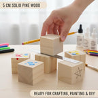 Wood Blocks for Crafts, Unfinished Wood Cubes, 2 Inch Natural Wooden Blocks - Image 6