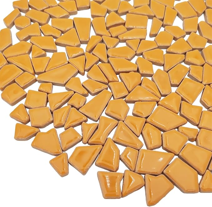 200g Ceramic Mosaic Tiles for Crafts, Irregular Stained Ceramic 0.2"x0.8" - Image 2