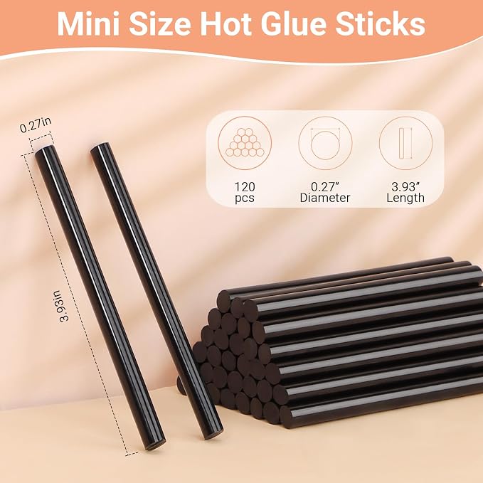 Gartful 120pcs Hot Glue Gun Wax Sticks, Hot Glue Mini Sticks 0.28" x 3.9" - Image 2