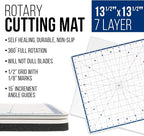 U.S. Art Supply 14" x 14" Self-Healing Cutting Mat 7-Ply - Image 2