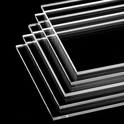 QWORK Clear Acrylic Sheets 10 Pack, Laser Cut Clean Edges, Cast Acrylic Board - Image 5