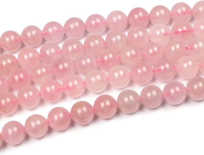 MJDCB 7A Pure Natural Rose Quartz Beads Round Loose Beads - Image 4