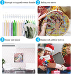 Stamped Cross Stitch Kits for Adults，Flower 11CT Needlepoint Counted Cross - Image 7