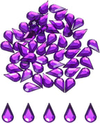 MECCANIXITY 50PCS Flat Back Acrylic Teardrop Gems 6x10mm Artificial Rhinestones by MECCANIXITY
