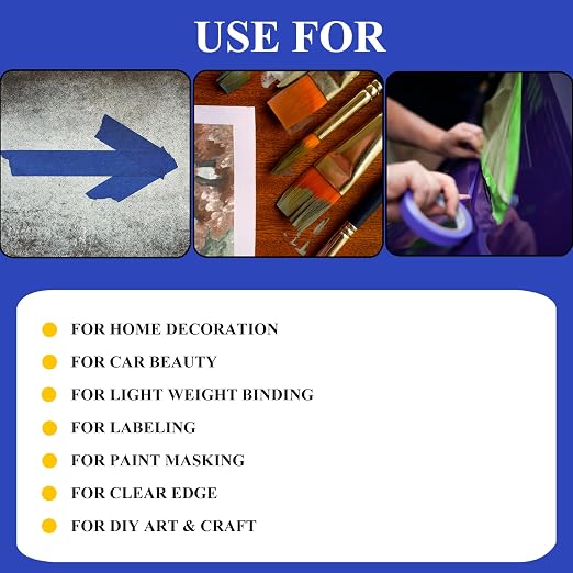 Professional Painters Tapes 2 Inch Wide, Paint Paper Tape, Protects Surfaces - Image 7