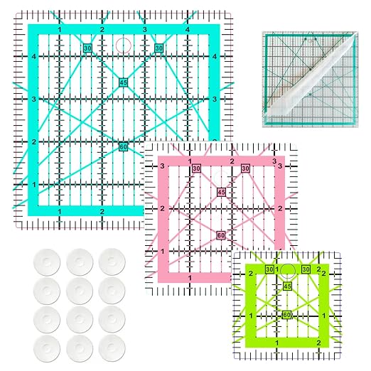 3 Quilting Rulers, Quilting Square Rulers, Quilting Squares by HUIFARI