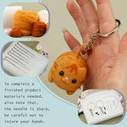 SHWAKK Needle Felting Kit, Felting Pad, Felting Wool, Felting Needles, Keychain - Image 5