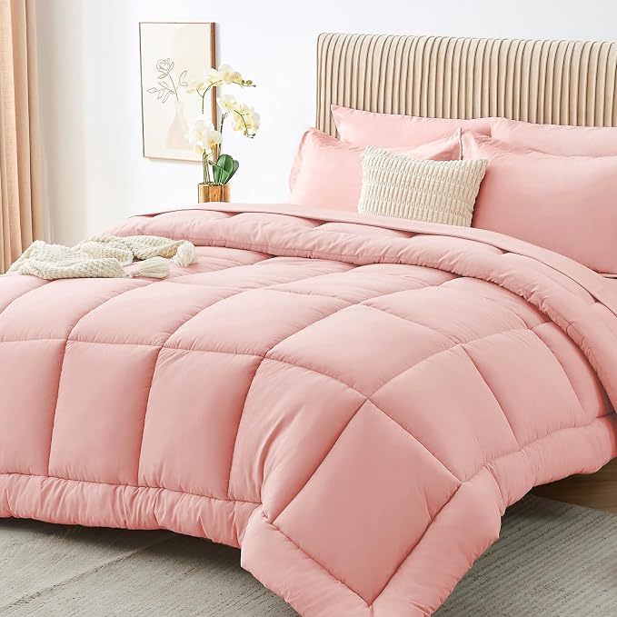 Sasttie King Size Comforter Set, 7 Pieces Bed in a Bag King, Complete Bedding by SASTTIE