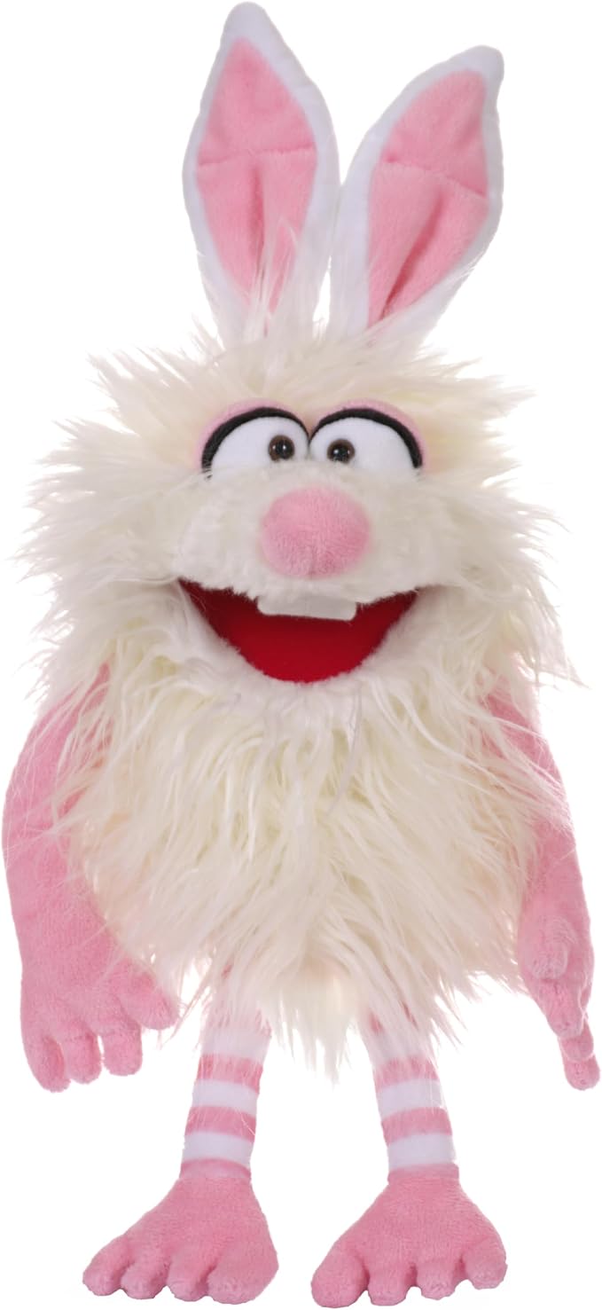 Playful Minds – Living Puppets Furball White Bunny Rabbit Hand Puppet – 14 Inch by PlayfulMinds-Toys