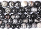 38pcs 10mm Natural Stone Beads Spider Web Stone Round Loose Spacer Energy Stone - Image 2