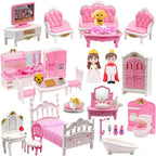 52 Pcs Dollhouse Furniture, Doll House Accessories and Furniture, Living Room by Unknown