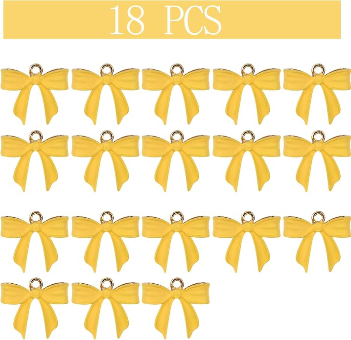 Bow Charms for Bracelet Jewelry Making Cute Bracelet Charms | 18Pcs, Bow Charms - Image 2