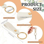 Wavyknot 100 Pcs PU Leather Keychain Blanks Bulk Laser Engraving Blanks - Image 2