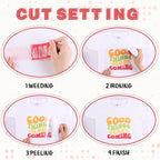 Tintnut Pastel Red Puff Heat Transfer Vinyl Roll, easy cut & weed, stretch - Image 4