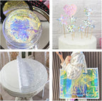 HYANG Transparent Fragment PVC Super Clear Holographic Vinyl Faux Leather - Image 6