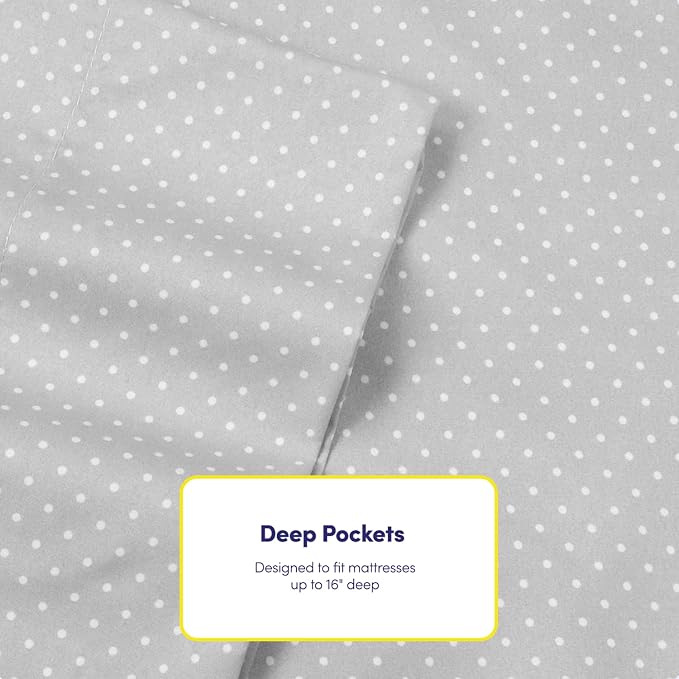 Queen Sheets Dot Grey - Image 5
