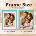 Solid Wood 12x16 Picture Frame Beaded Frame - Image 3