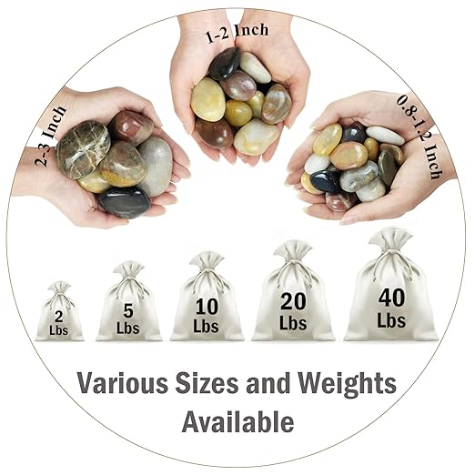 FANTIAN 20 lbs River Rocks for Outdoor Landscaping, 2-3 inch Large Pebbles for - Image 2