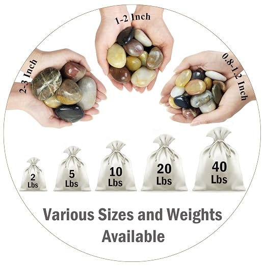 FANTIAN 10 lbs Stones for Plants, 1-2 inch Polished Pebbles for Indoor Plants - Image 2