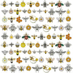 WOCRAFT 120pc Assorted Enamel Bracelet Honeycomb Bee Charms by WOCRAFT