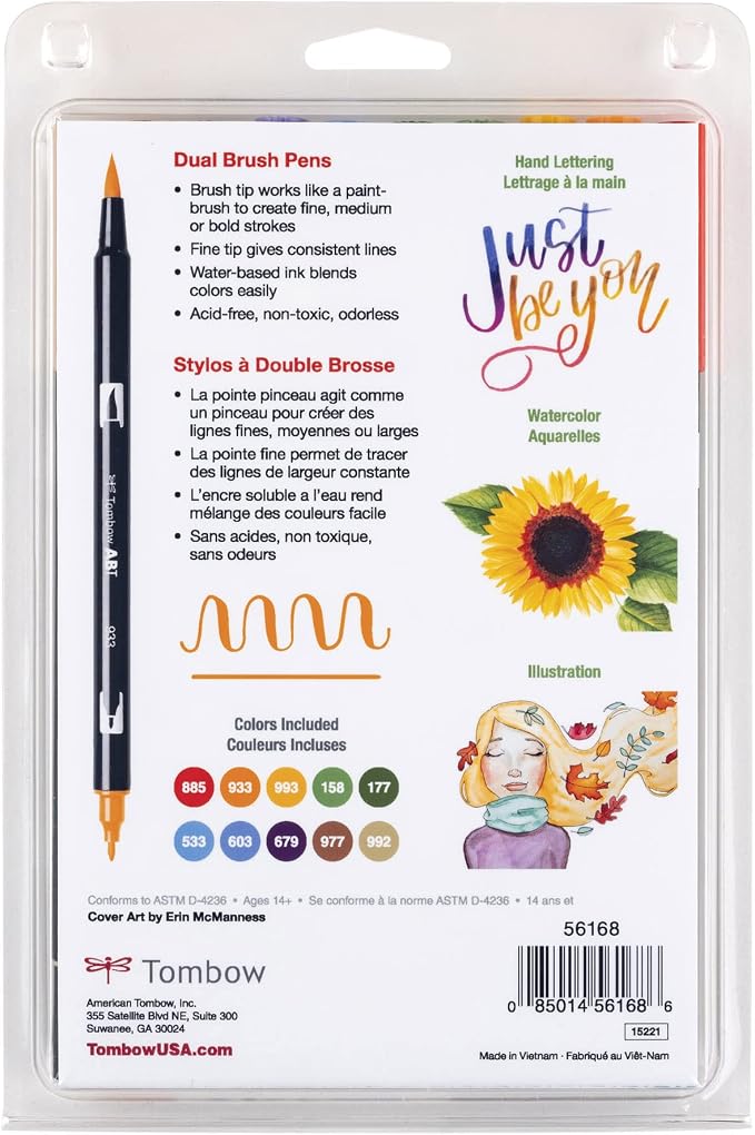 Tombow 56168 Dual Brush Pen Art Markers, Brush and Fine Tip Markers - Image 11