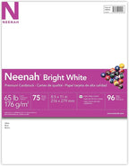 Astrobrights/Neenah Bright White Cardstock, 8.5" x 11", 65 lb/176 gsm, 75 Sheets - Image 2