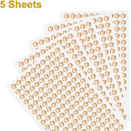 HARFINGTON 5 Sheet/800pcs Rhinestone Adhesive Stickers Self Adhesive Acrylic - Image 3