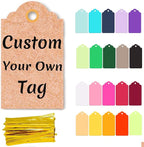 Personalized Custom 100 Pcs Price Tags, Kraft Paper Gift Tags by Amerixun