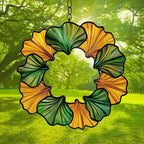 Ginkgo Wreath Acrylic Suncatcher Stained Glass Effect Window Car Hanging - Image 3