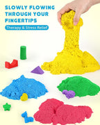 AtMini Play Sand for Kids, 11lbs of 6 Colored Sands, Magic Sand Bulk, Play Sand - Image 3