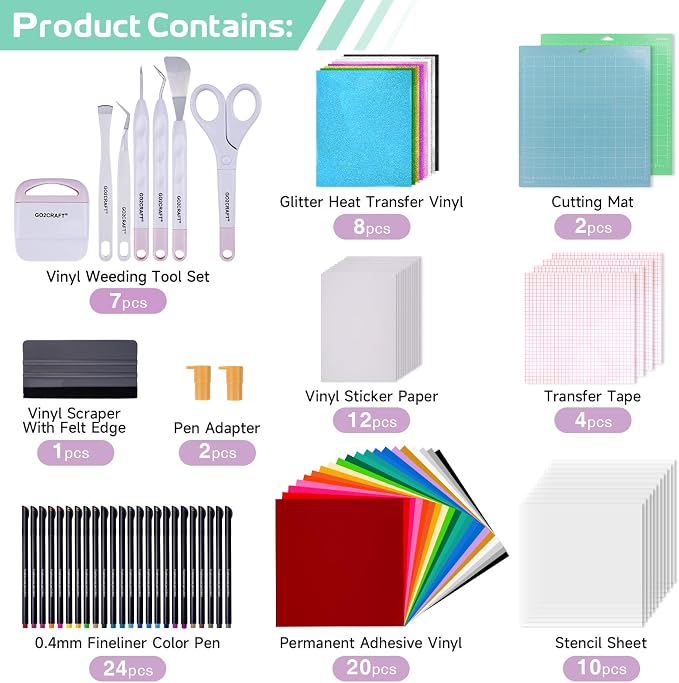 GO2CRAFT All-in-One Accessories Bundle, Weeding Tools, Transfer Tape, Crafting - Image 2