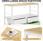 Rolling Cart with 8 drawers, Storage Drawer Cart with Wooden Tabletop, Lockable - Image 4