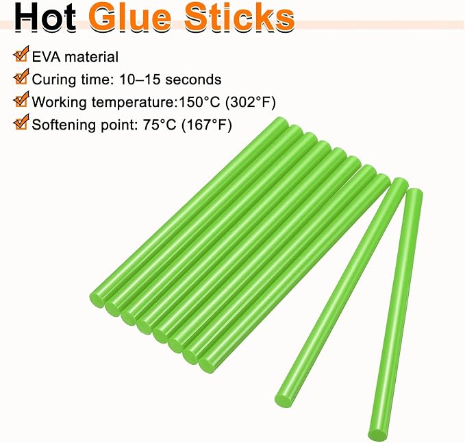 HARFINGTON 10pcs Hot Glue Sticks 0.43" Dia x 9.84" Long EVA Mini Hot Melt - Image 4