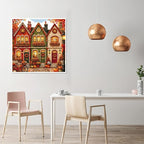 YERUOUIU Fall House Stamped Cross Stitch Kits - Image 3