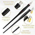 10PCS Oblique Calligraphy Dip Pen Set - Image 3