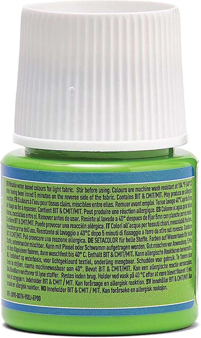 Pebeo Setacolor Light Fabrics Paint 45-Milliliter Bottle, Light Green - Image 3