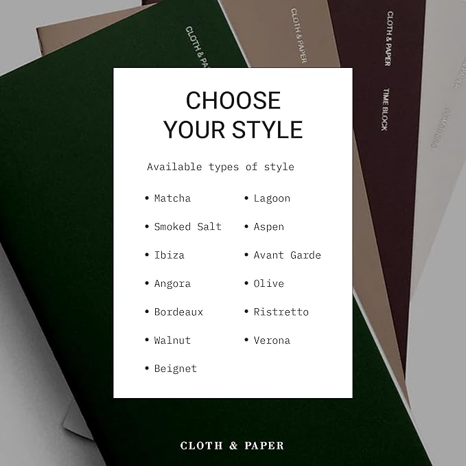 Cloth & Paper Travel Notebook | Blank Notebook – Angora | A5 Slim Writing - Image 6