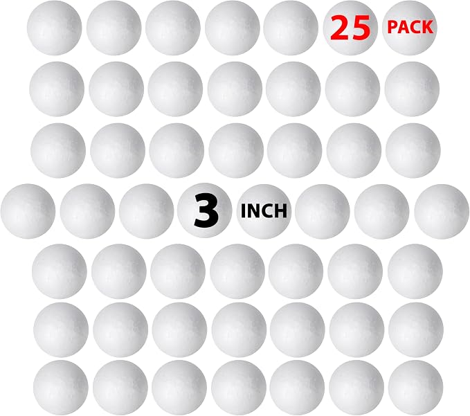 25 Pack 3'' inch Foam Balls - Image 3