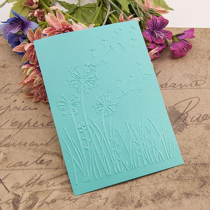 6Pcs Flower Snowflake Plastic Embossing Folder DIY Craft Template Molds Stamp - Image 3