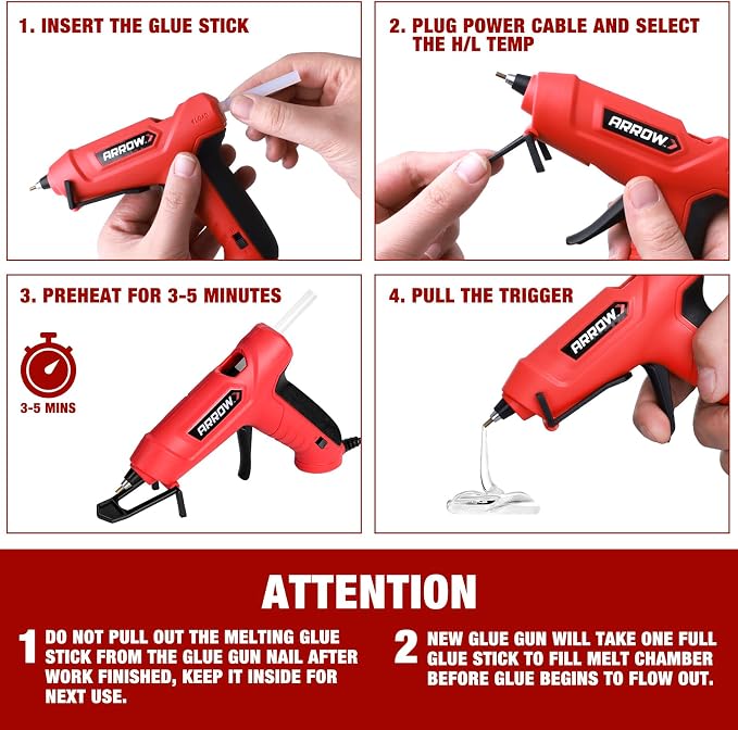 Arrow Mini Hot Glue Gun, Dual Temp Glue Gun Kit - Image 7