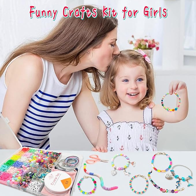 leitait Girls Toys Bracelet Making Kit -3400pcs Charm Jewelry Making Kit - Image 3