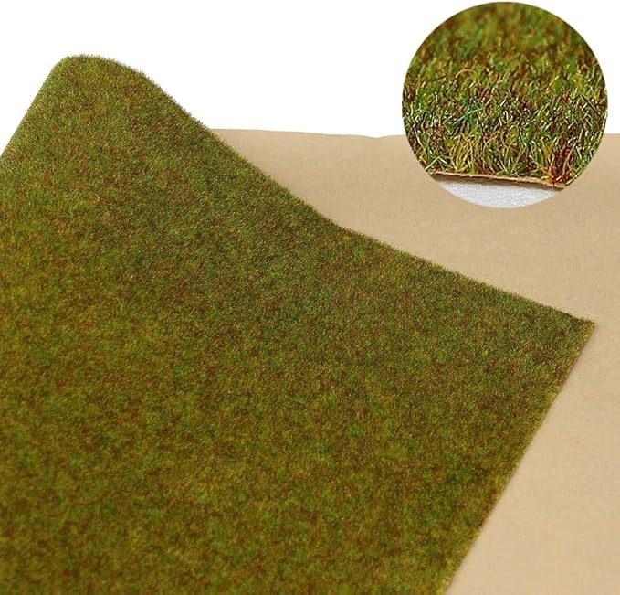 CP135 Artificial Model Grass Mat Trains Yellow Green Late Autumn 40 x 100cm or - Image 2